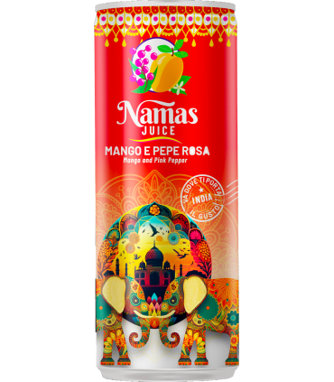 namas juice bevanda non gassata con succo di mango e pepe rosa lattina da 250ml conf. 12 pz.