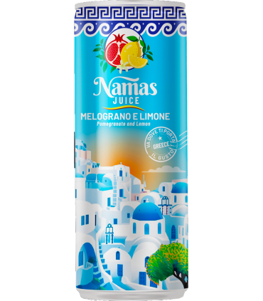 namas juice bevanda non gassata con succo di melograno e limone lattina da 250ml conf. 12 pz.