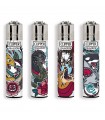 accendino Clipper large BATTLE TATOO conf. 48 pz. assortiti IN 4 GRAFICHE