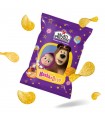 PATATINE masha & orso MINI 3D 25gr SALATI PREZIOSI CON SORPRESA CARTONE DA 24 BUSTINE
