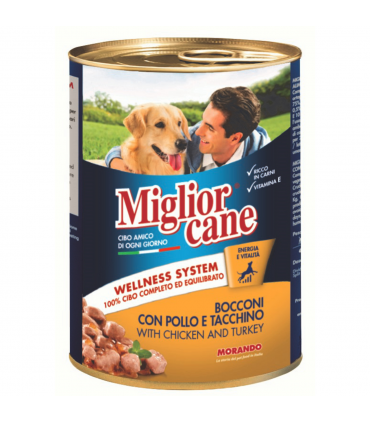 Miglior Cane Bocconi POLLO E TACCHINO Lattina 405 gr