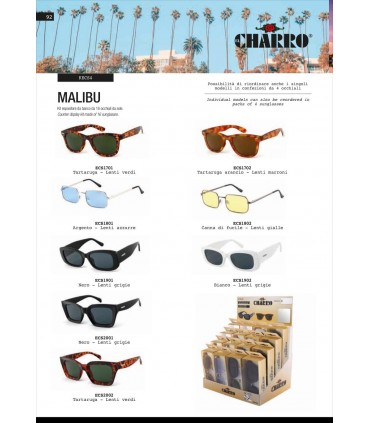 Occhiali da Sole El Charro Kit Malibù Expo da 16 pz. modelli assortiti COME DA FOTO
