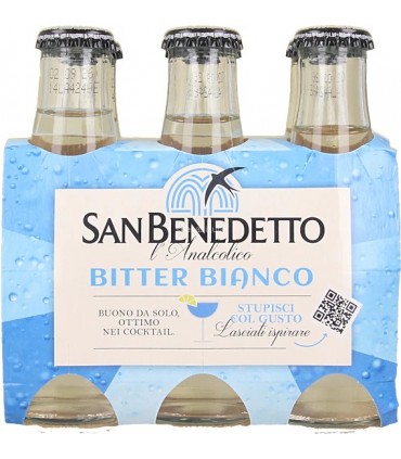 SAN BENEDETTO BITTER ANALCOLICO BIANCO BOTTIGLIE IN VETRO DA 10CL CONF. 6 PZ.
