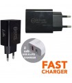 Caricatore da Muro con due prese USB e USB-C di ultima generazione colore NERO