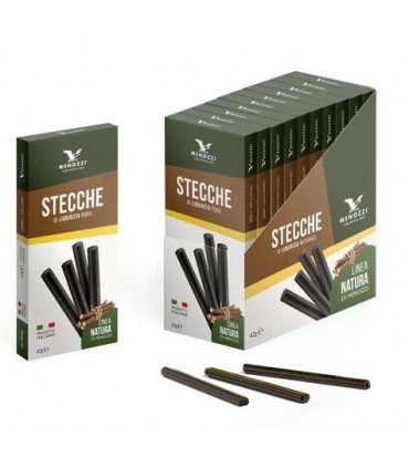 MENOZZI STECCHE ALLA liquirizia LINEA NATURALE INCARTATE SINGOLARMENTE EXPO CONTIENE 10 ASTUCCI DA 5PZX42GR