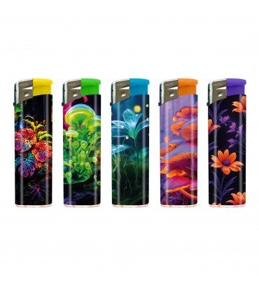 Accendino Elettronico ATOMIC LUMINESCENT ASSORTED conf. 50 pz. ASSORTITO CON 5 FANTASIE