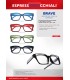 Occhiali da Lettura ESPRESSO OCCHIALI MOD. BRAVE Expo da 24 pz. assortiti con 4 colori
