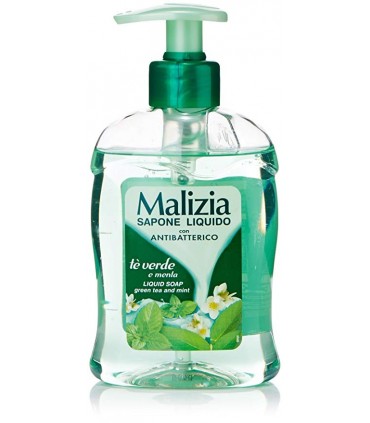 Malizia Sapone Liquido Mani Te' Verde e Menta Antibatterico 300 ml