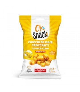 CHICCHI DI MAIS CROCCANTI CRUNCH CORNS GUSTO BBQ BUSTINA 30g EXPO DA 24 PZ