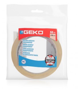 Nastro adesivo TRASPARENTE GEKO MM 15x66 M conf. da 10 pz.