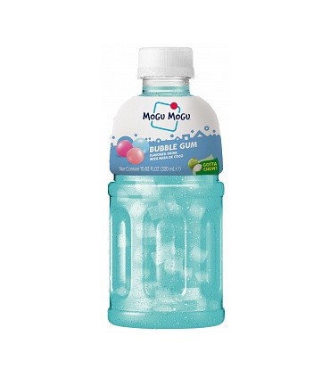 BEVANDA MOGU MOGU AL GUSTO BUBBLE GUM  E NATA DE COCCO CON PEZZI DI FRUTTA  BOTTIGLIA DA 320ML CONF. 6PZ.