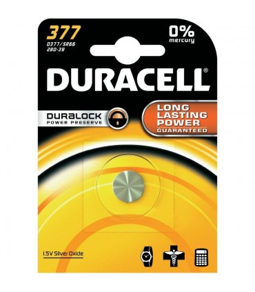 Pila Duracell a bottone  377  conf. da 10 blister