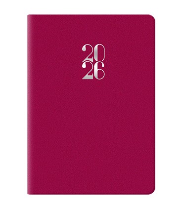 Agenda Bigiornaliera 2026 mis.7x10 Mod. Gommato DISPONIBILE IN 3 COLORI (NERO-ROSSO-BLU)