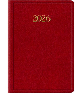 Agenda Bigiornaliera 2026 mis.7x10 Mod. Madrid DISPONIBILE IN 2 COLORI (ROSSO-BLU)