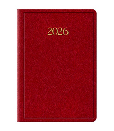 Agenda Bigiornaliera 2026 mis.7x10 Mod. Madrid DISPONIBILE IN 2 COLORI (ROSSO-BLU)
