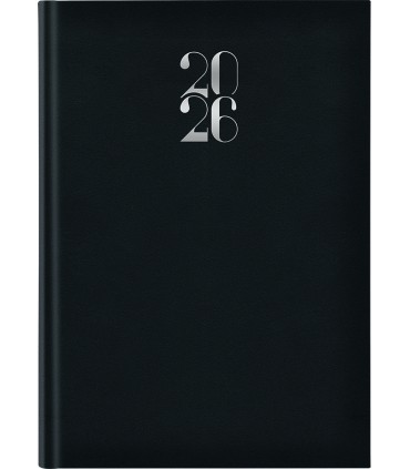 Agenda SETTIMANALE 2026 mis.17x24 Mod. Gommato disponibile in 3 COLORI (NERO-ROSSO-blu)