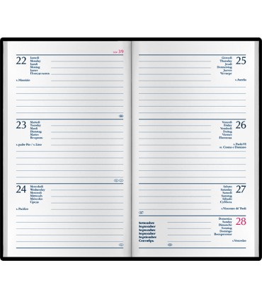 agenda Settimanale 2026 mis.8x14 Mod. MADRID BLU