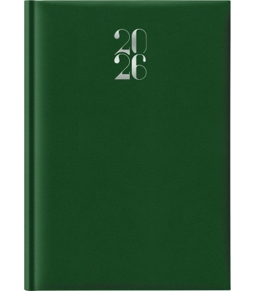 Agenda Giornaliera 2026 mis.21x29.7 Mod. Gommato disponibile in 3 colori (ROSSO-VERDE-BLU)