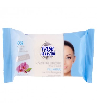 12 Salviettine Struccanti viso e occhi Fresh & Clean