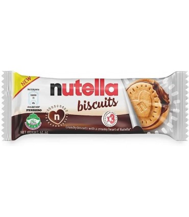 NUTELLA FERRERO BISCUITS T3 da 41GR CONF. 28 PZ.