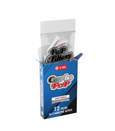 Filtri Pop Filters CARBO POP SLIM DA 6MM CONF.20 ASTUCCI DA 12 FILTRI AI CARBONI ATTIVI