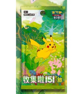 CARTE COLLEZIONABILI POKEMON 151C CONF. DA 15 BUSTINE CON 5 CARTE BOX CINESE