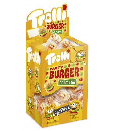 TROLLI MINIBURGER ESPOSITORE A BOCCA DI LUPO  DA 80 PZ.