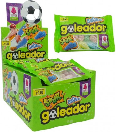 GOLEADOR SOUR SHOES al GUSTO ACIDO DI FRUTTA ASSORTITA CONF. DA 20 PZ. DA 50 GR