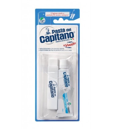 KIT DA VIAGGIO SPAZZOLINO + DENTIFRICIO PASTA DEL CAPITANO