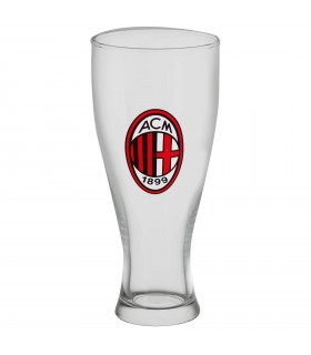 Boccale Birra in Vetro A.c. Milan DA 415 ml Confezionata in scatola da regalo