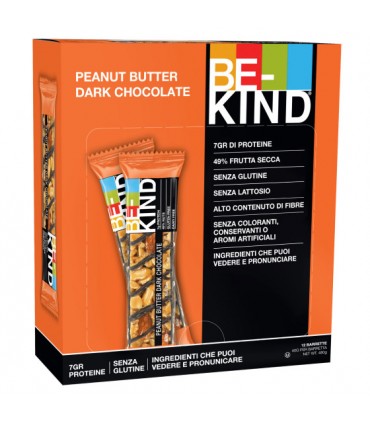 BARRETTA BE KIND BURRO D'ARACHIDI E CIOCCOLATO FONDENTE 40G CONF.12 PZ.