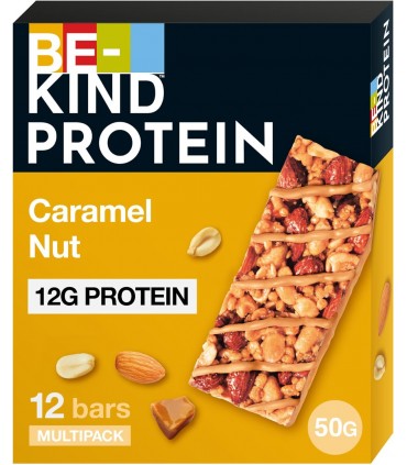 BARRETTA BE KIND PROTEIN 12% CON CARAMELLO E NOCI 50G CONF. 12 PZ.