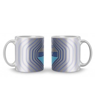 Tazza in Ceramica S.S. Lazio GRAFICA ONDE confezionata in scatola da regalo