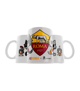 Tazza MUG FAMILY A.S. ROMA IN CERAMICA CONFEZIONATA IN SCATOLA DA REGALO