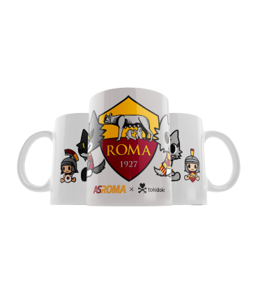 Tazza MUG FAMILY A.S. ROMA IN CERAMICA CONFEZIONATA IN SCATOLA DA REGALO