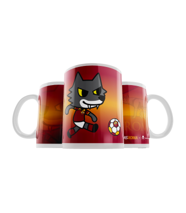 Tazza MUG ROMOLO A.S. ROMA IN CERAMICA CONFEZIONATA IN SCATOLA DA REGALO