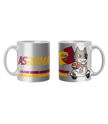 Tazza MUG SCOOTER A.S. ROMA IN CERAMICA CONFEZIONATA IN SCATOLA DA REGALO