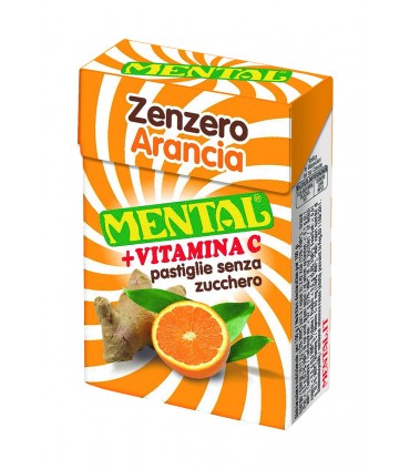 MENTAL pastiglie ZENZERO E ARANCIA CON VITAMINA C s/z astuccio CONF. DA 20 PZ.