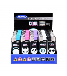 Accendino Elettronico ATOMIC CYBERMOJIL  conf. 50 pz. ASSORTITO CON 5 FANTASIE