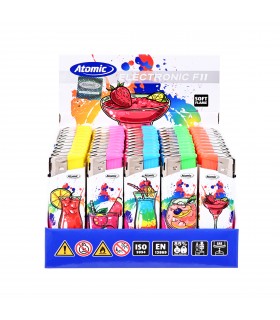 Accendino Elettronico ATOMIC COCKTAILS conf. 50 pz. ASSORTITO CON 5 FANTASIE