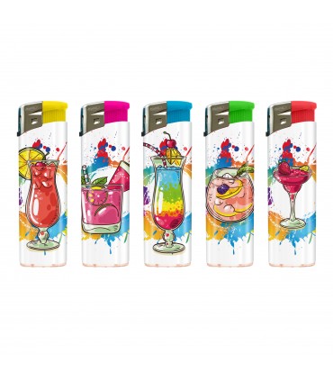 Accendino Elettronico ATOMIC COCKTAILS conf. 50 pz. ASSORTITO CON 5 FANTASIE