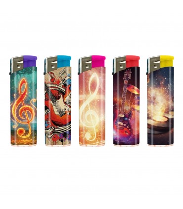 Accendino Elettronico ATOMIC MUSIC conf. 50 pz. ASSORTITO CON 5 FANTASIE