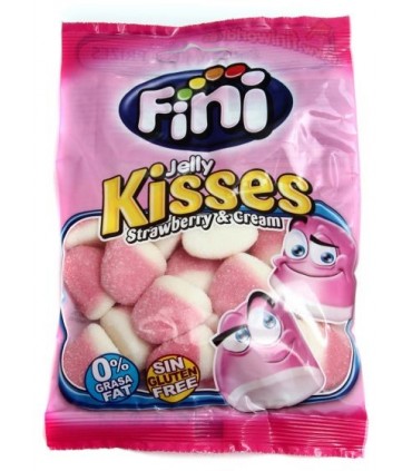 FINI JELLY KISSES FRAGOLA BUSTINA DA 100 GR.