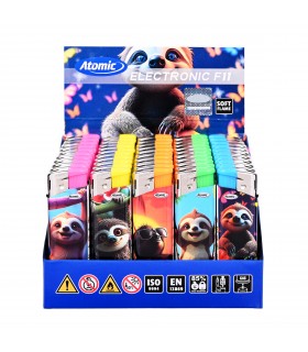 Accendino Elettronico ATOMIC SLOTH conf. 50 pz. ASSORTITO CON 5 FANTASIE