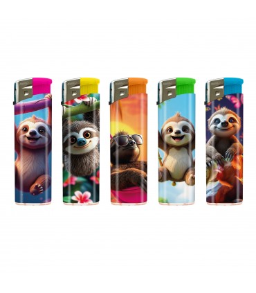 Accendino Elettronico ATOMIC SLOTH conf. 50 pz. ASSORTITO CON 5 FANTASIE
