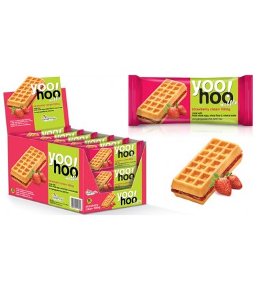 YOOHOO WAFFLE CON CREMA ALLA FRAGOLA CONF. DA 12 PZ.