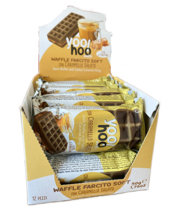 YOOHOO WAFFLE MORBIDO CARAMELLO SALATO CONF. DA 12 PZ.