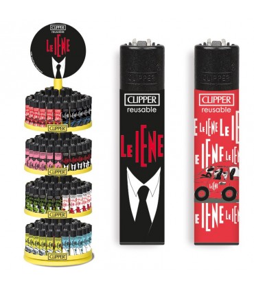Accendino Clipper LARGE LE IENE MIX Expo Girevole da 192 PZ assortito con 16 grafiche