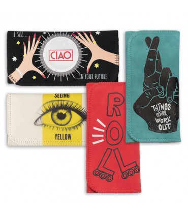 Bustina Porta Tabacco CIAO BOLD in ecopelle con stampe originali expo da 8 pz. ASSORTITI