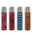 Accendino Clipper Large GROOVY ILUSION conf. 48 pz. assortiti con 4 grafiche